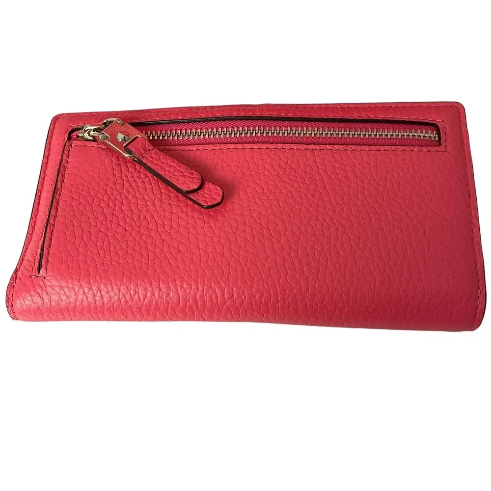 Kate Spade Peach Melba Pink Leather Camera Bag Crossbody With Matching KS Wallet